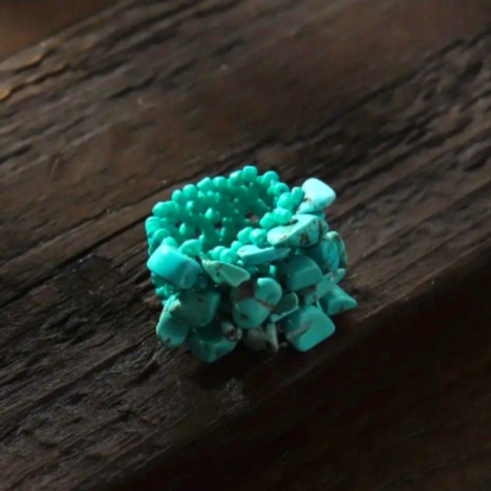 Blue Multi-Stone Adjustable Ring
